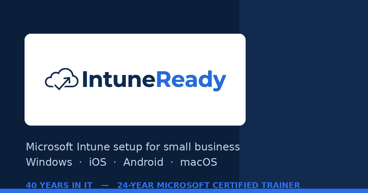 Intune Ready — 官网预览图